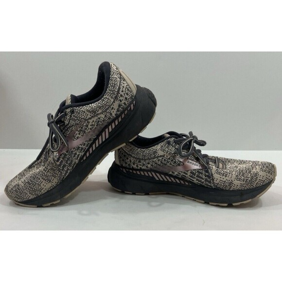 Brooks Women's Adrenaline GTS 21 Support Running Shoes Almond Metallic Pink 9.5B - Picture 3 of 8